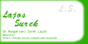 lajos surek business card